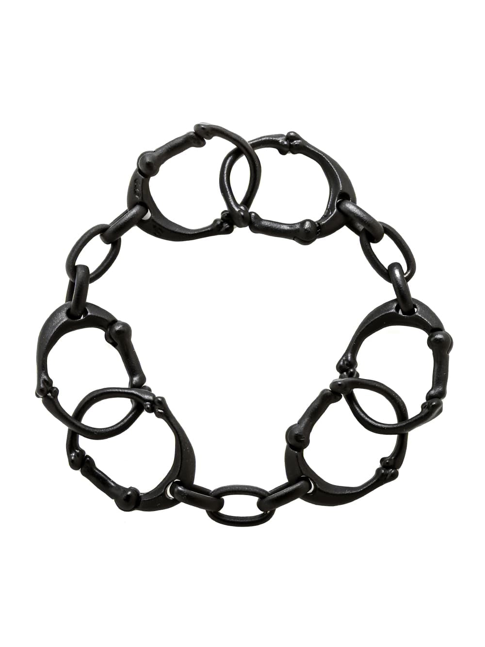 sspj.0021_black ボーンシェイプドカラビナブレスレット-S