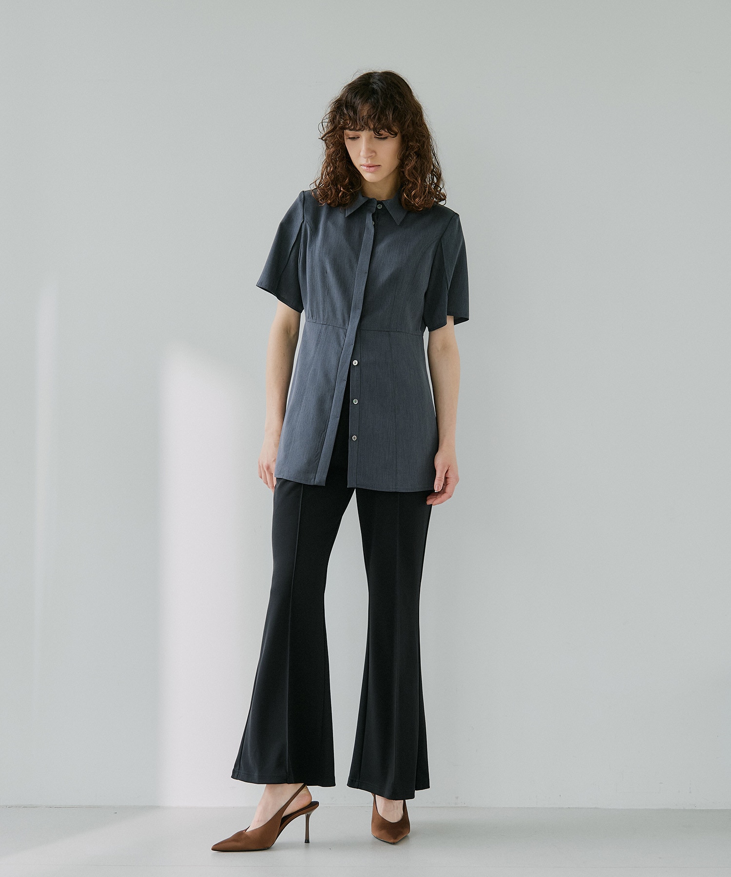 Strech Flare Pants(1 BLACK): RITAN: WOMENS｜THE TOKYO ONLINE STORE