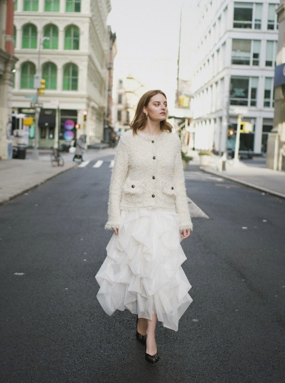 THE TOE IRIS TULLE SKIRT white S