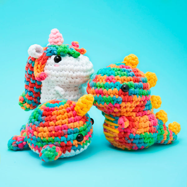 Retro Rainbow Revelers Crochet Bundle for Beginners | The Woobles