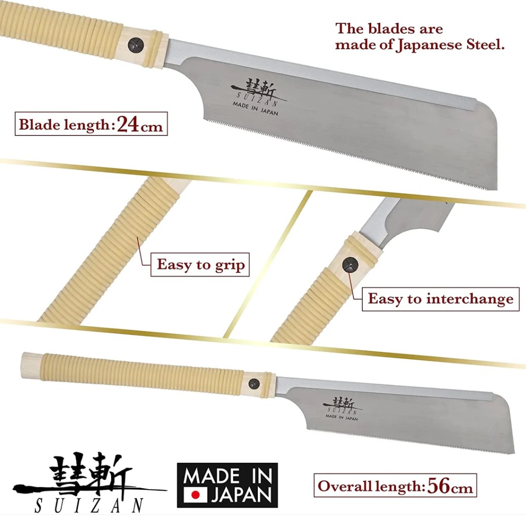 SUIZAN Dozuki Dovetail Japanese Hand Saw 240mm • The Woodworking Club