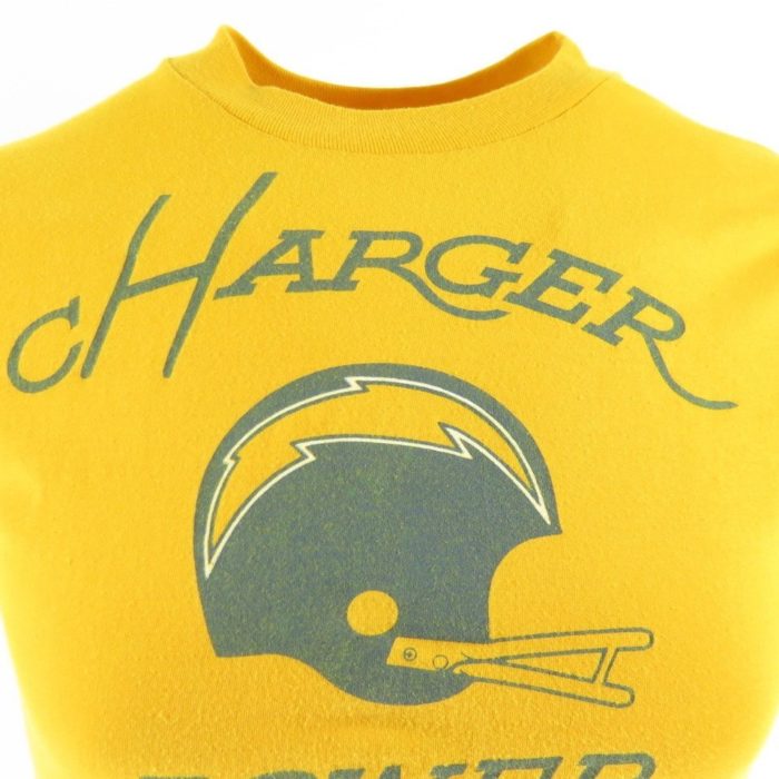 Vtg 80s Hanes Fifty-Fifty NFL Football San Diego Chargers T-Shirt