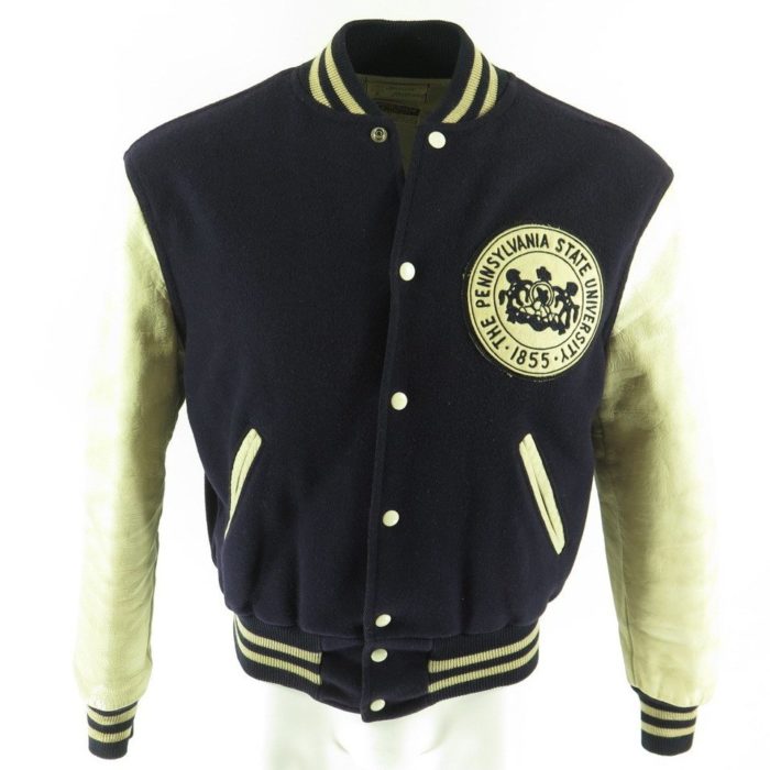 Vintage 60s Penn State Varsity Letterman Jacket Mens 40 Holloway