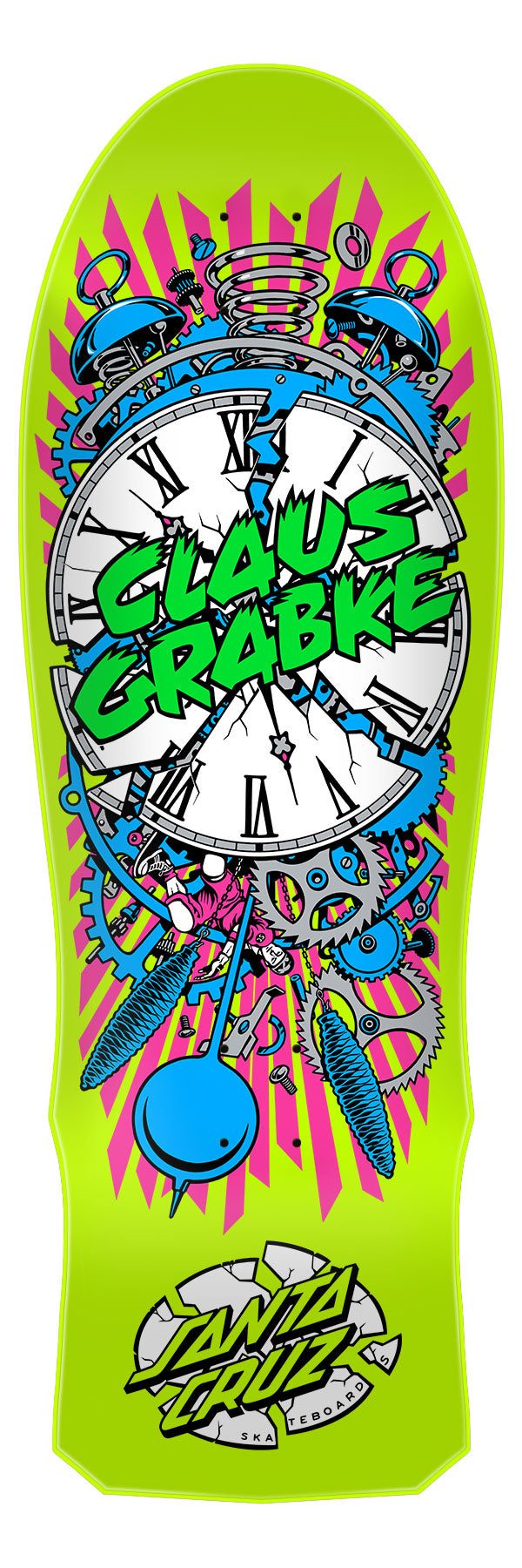 SANTA CRUZ CLAUS GRABKE EXPLODING CLOCK YELLOW 10.04