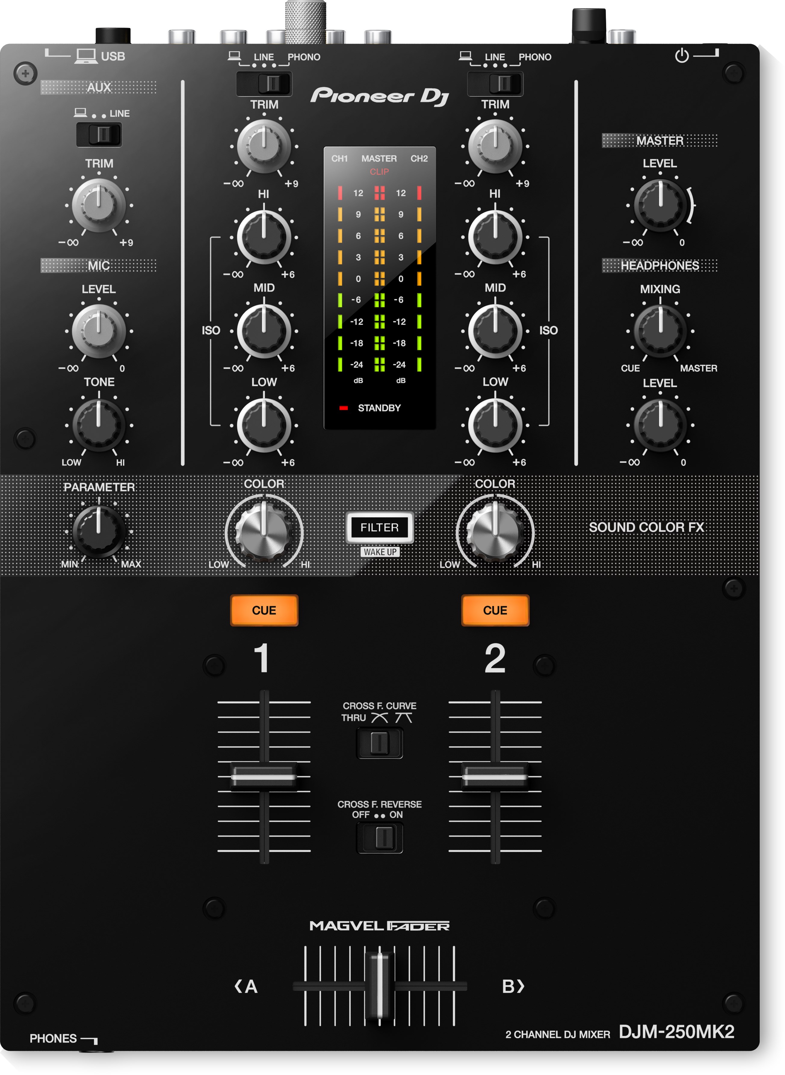 Pioneer DJ DJM-250MK2 - 2-Channel Scratch Mixer @ The DJ Hookup