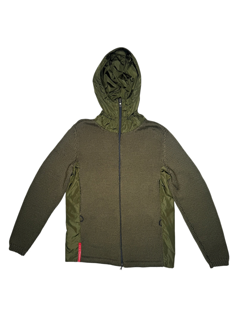 Vintage 2000s Y2K Prada Subversive Gorpcore Wool & Nylon Moss