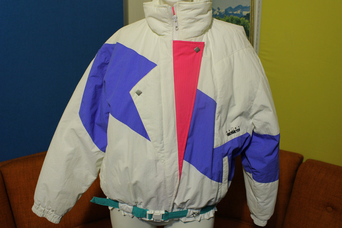 Obermeyer Sport Dynamite Vintage 90s Fluorescent Color Block Neon