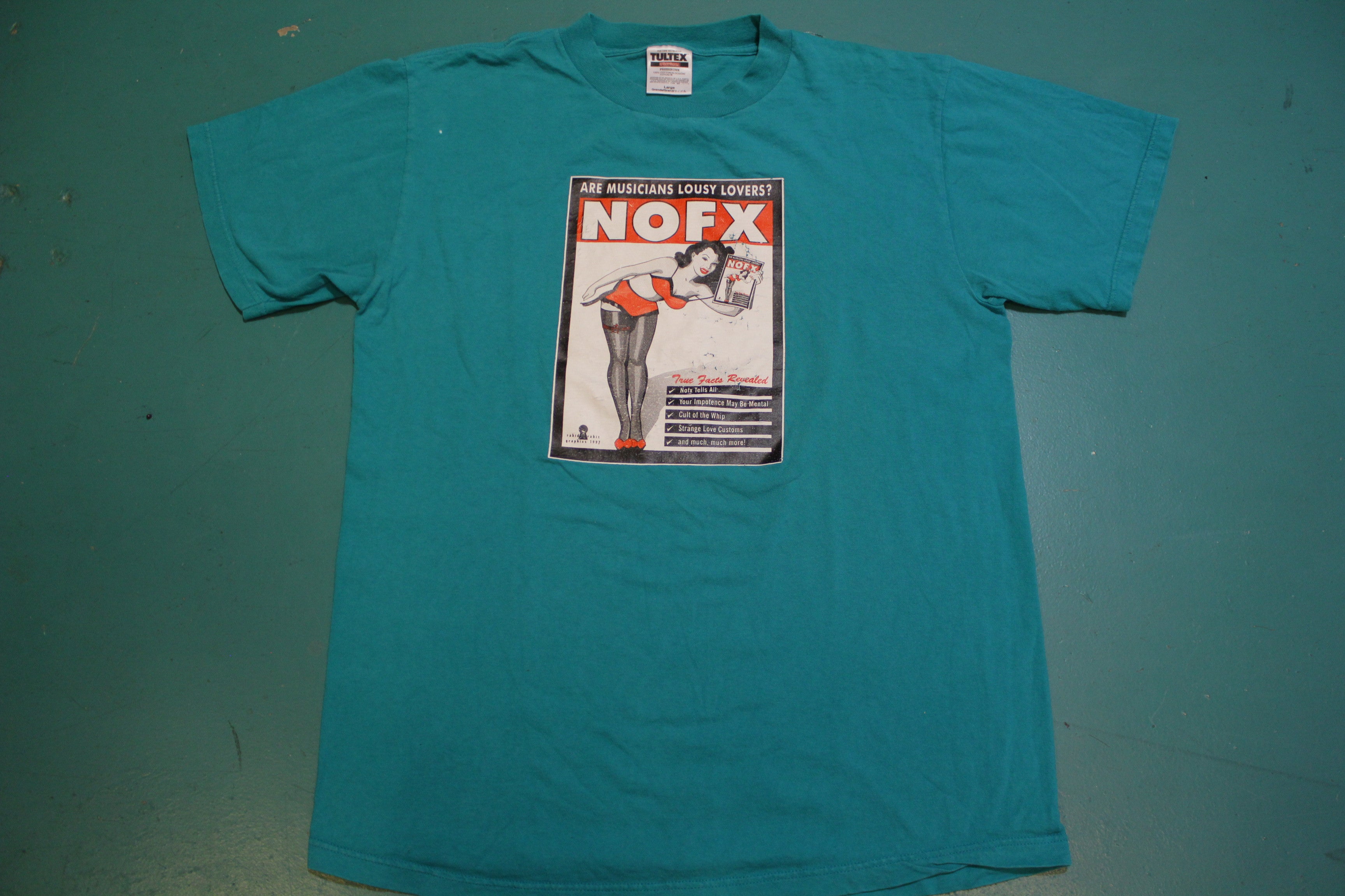 NOFX Saved My Sex Life Vintage 90's 1997 Musicians Lousy Lovers T