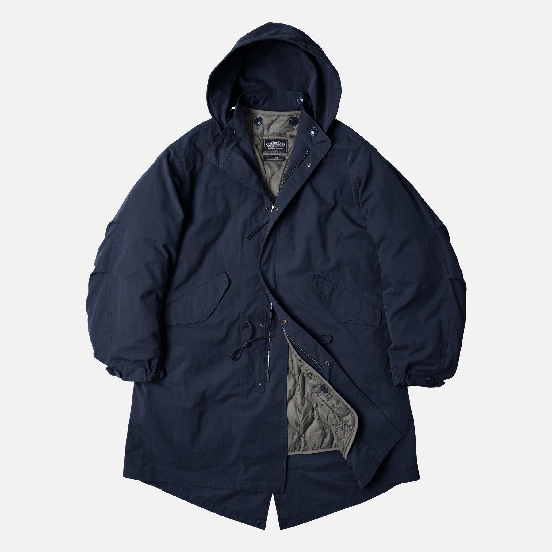 Frizmworks VINCENT M1965 FISHTAIL 2 IN 1 PARKA JACKET - NAVY - The