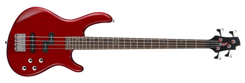 Cort ACTION-PJ-OPB Electric Bass in Trans Red - The Guitar World