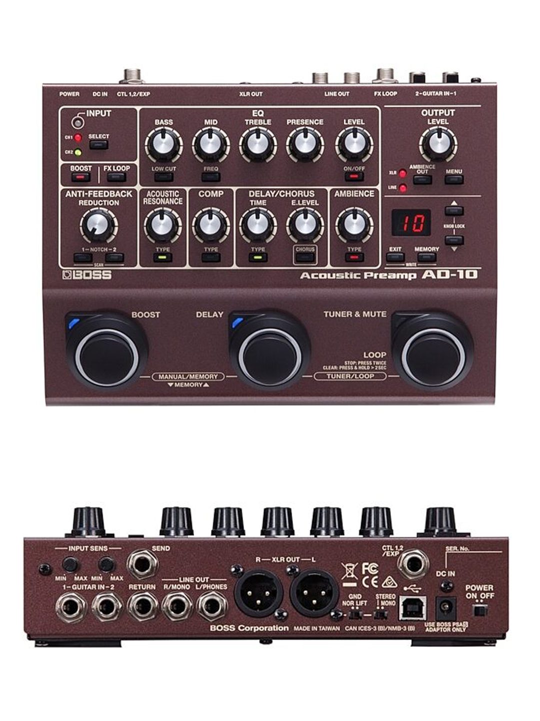 Boss AD-10 Acoustic Preamp | The Local Pickup