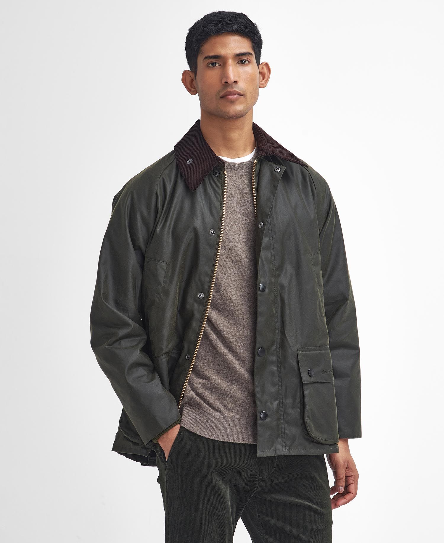 Barbour Bedale Wax Jacket - Olive – The Lucky Knot Men's