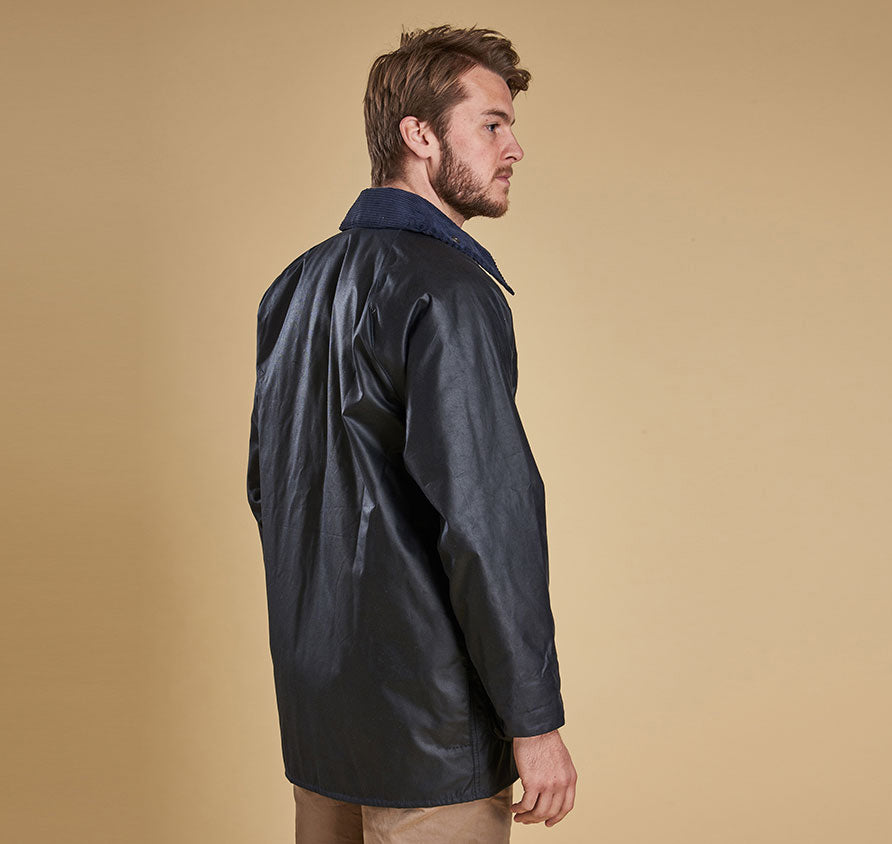 Barbour Beaufort Wax Jacket - Navy – The Lucky Knot Men's