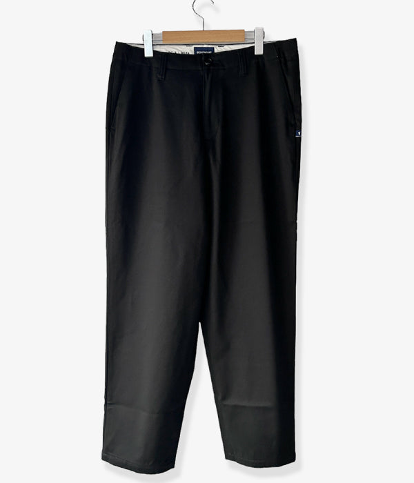 DESCENDANT/DC-6 ORGANIC COTTON TWILL TROUSERS (BLACK)