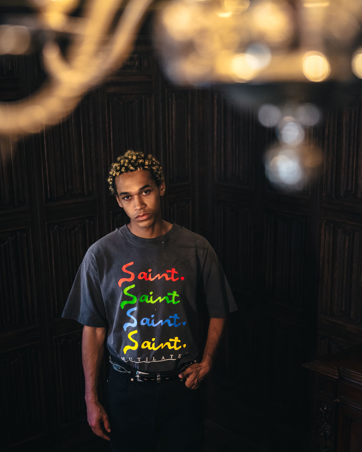 SAINT MICHAEL/SS TEE/MULATED/BLACK