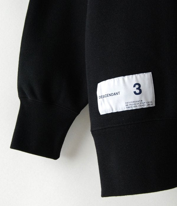 DESCENDANT/PE CREW NECK SWEATSHIRT (BLACK)