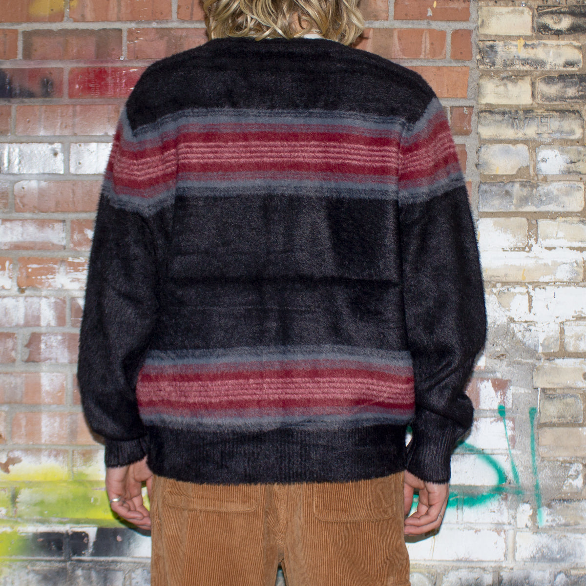 Stripe Shaggy Cardigan – Premier