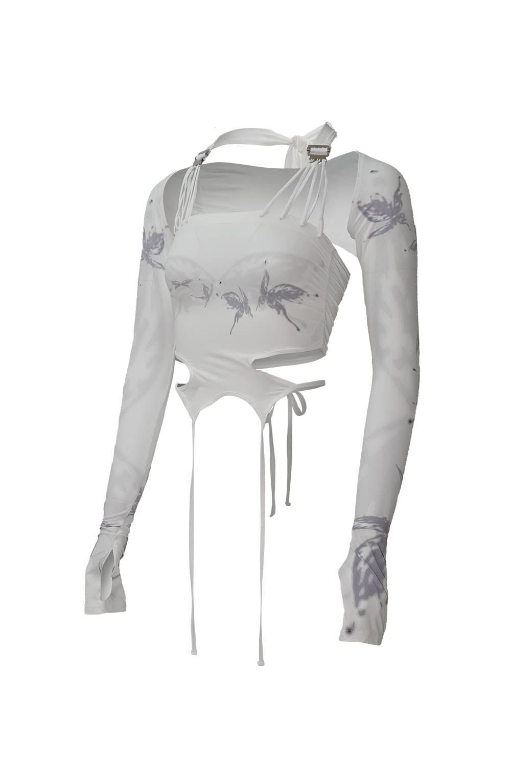 トップス THEREDTHREAD S butterfly garter tops THEREDTHREAD】S