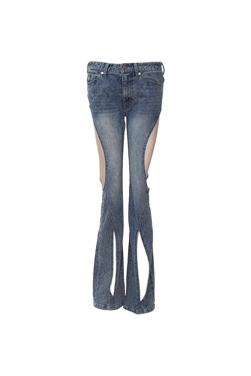 THEREDTHREAD / ザレッドスレッド】S cutting denim 3 lace