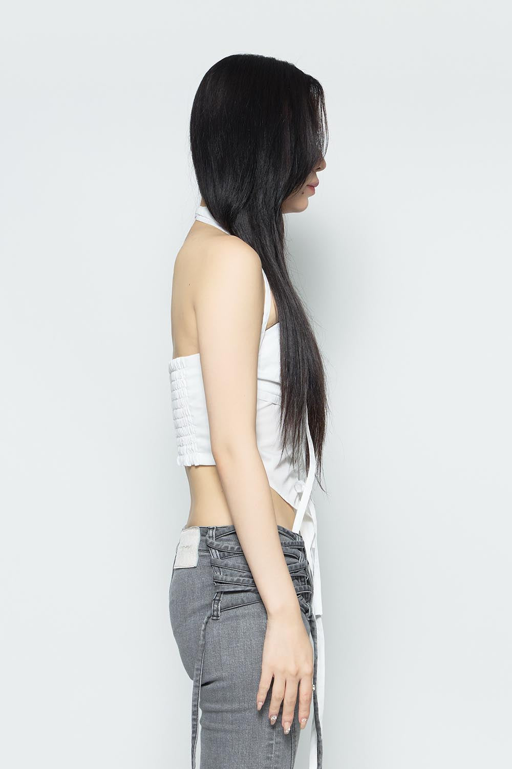 THEREDTHREAD / ザレッドスレッド】S ribbon gather tops