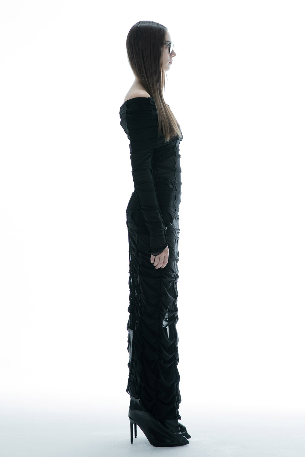 THEREDTHREAD / ザレッドスレッド】S slit fit skirt petal