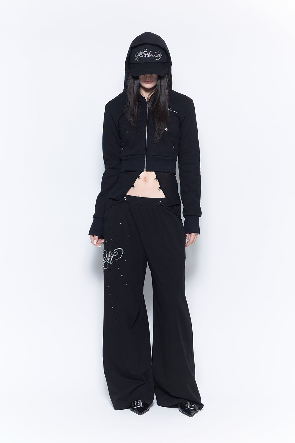 パンツ Theredthread S flip fur pants gray パンツ theredthread S