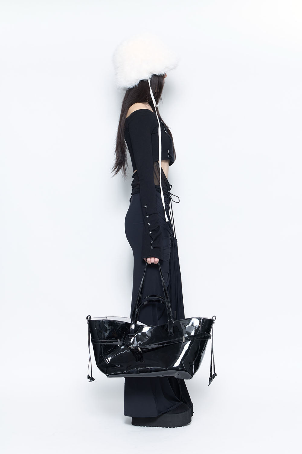 THEREDTHREAD / ザレッドスレッド】S drape knot maxi skirt