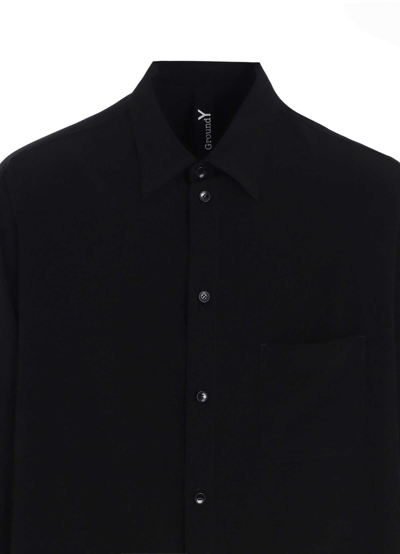 CREPE DE CHINE STANDARD ASYMMETRICAL FLARES SHIRT – THE SHOP YOHJI