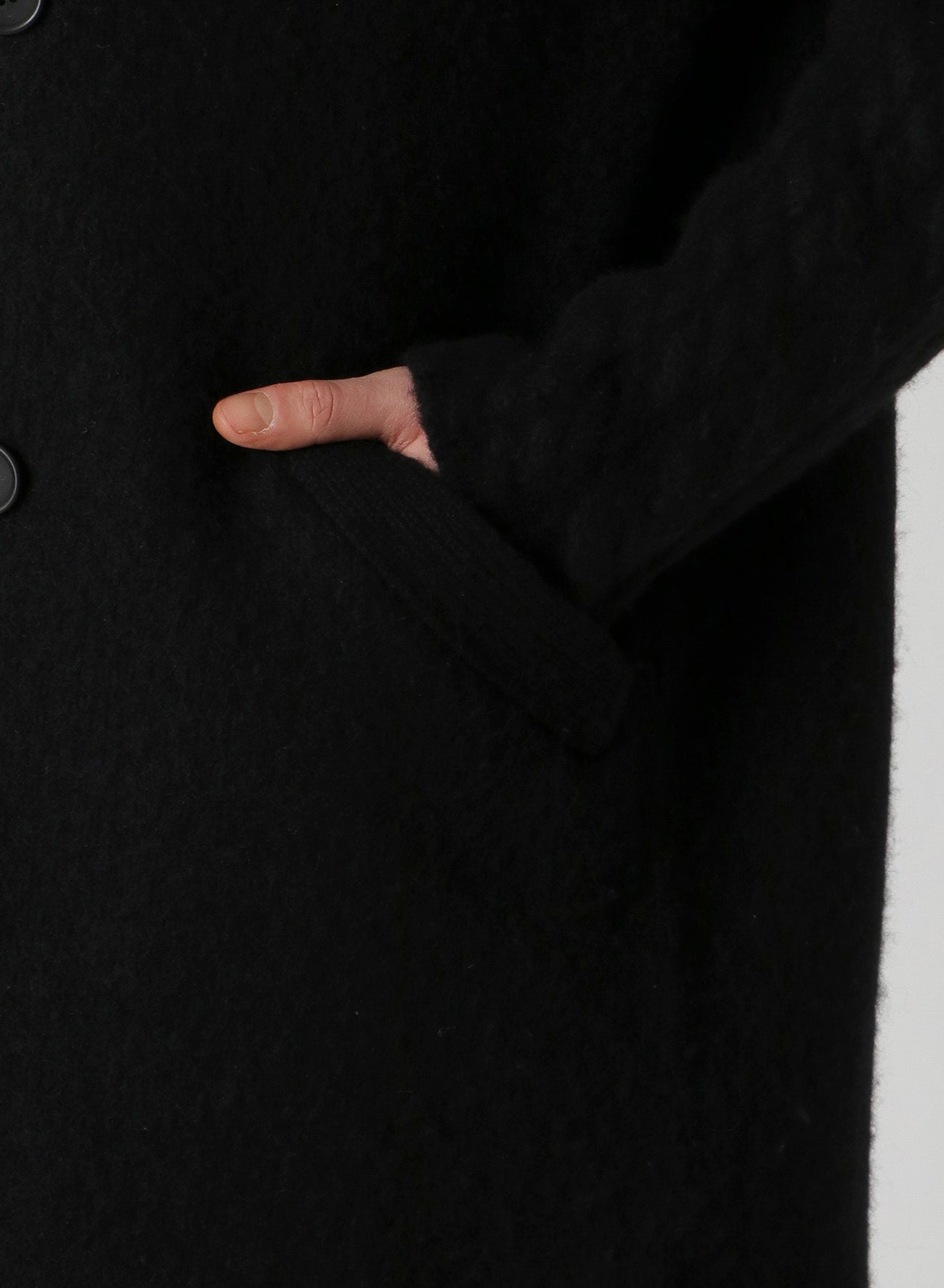3G WOOL FELT FULLED SHAWL COLLAR COAT – THE SHOP YOHJI YAMAMOTO