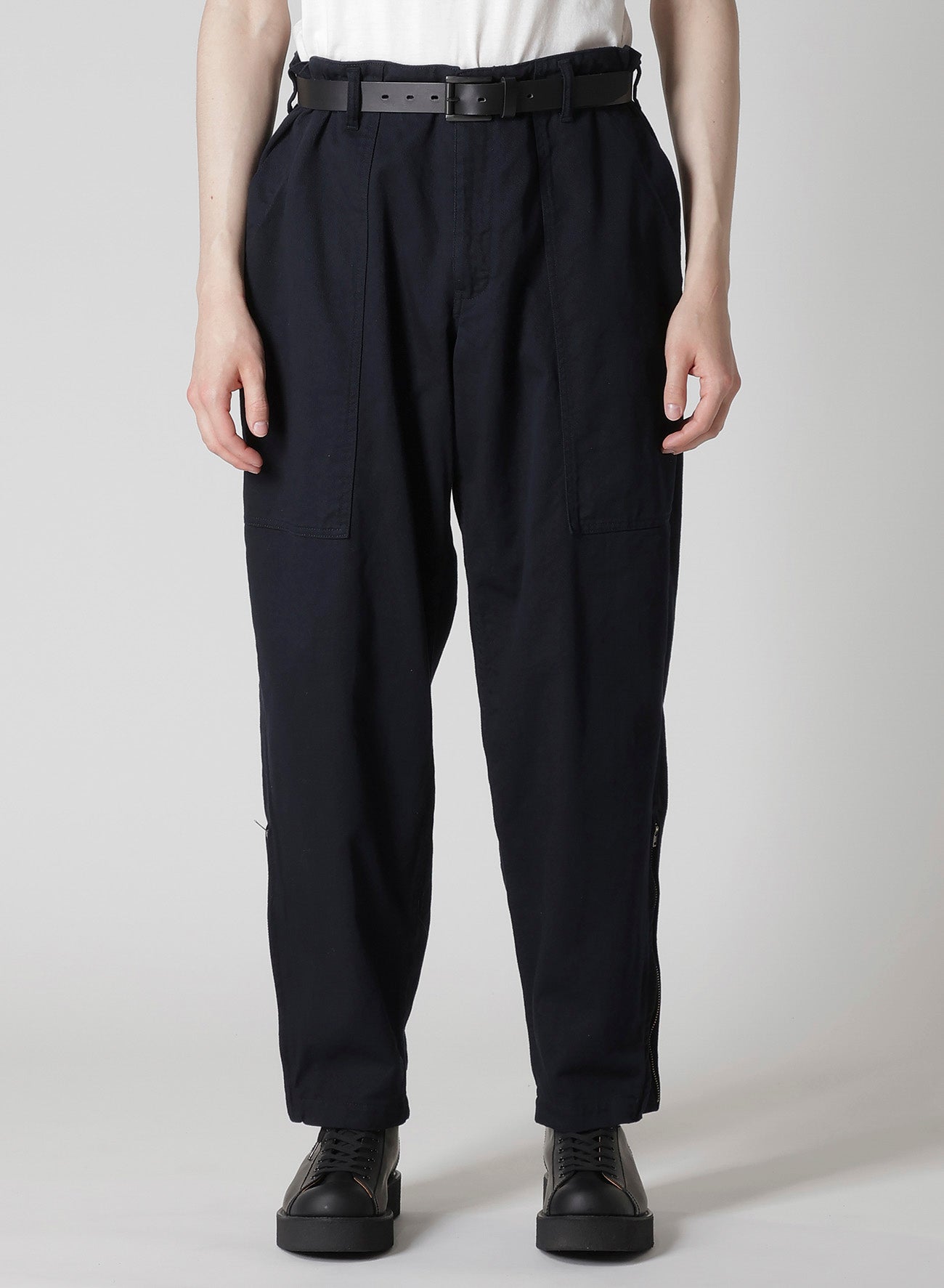 BLACK SCANDAL KATSURAGI HEM ZIP PAINTER PANTS – THE SHOP YOHJI