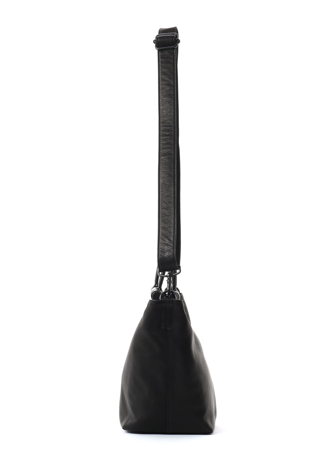 SOFT SMOOTH OIL LEATHER DUAL-USE LUNCH BAG(FREE SIZE Black): Yohji