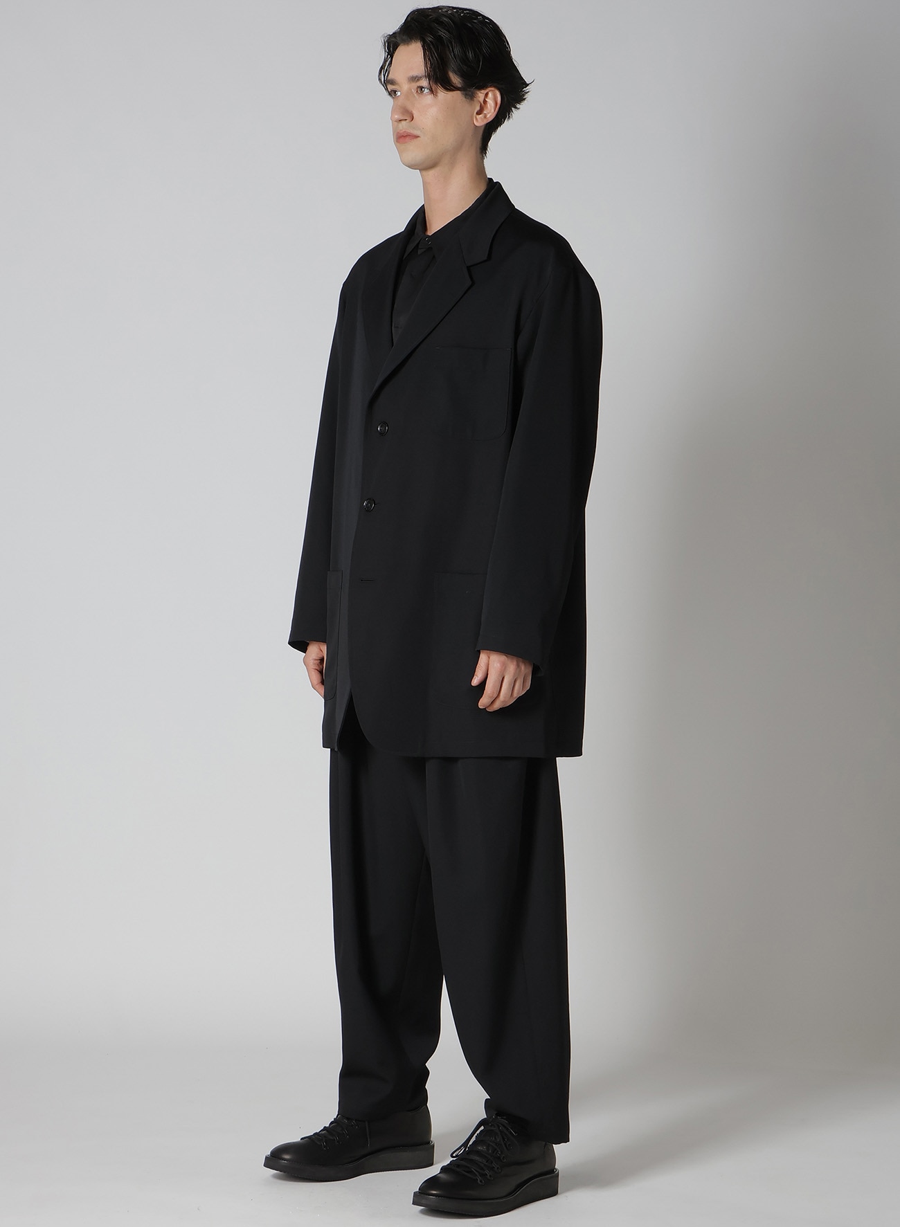 WOOL GABARDINE BLOUSON TAILORED JACKET(S BLACK): Soldes｜THE SHOP