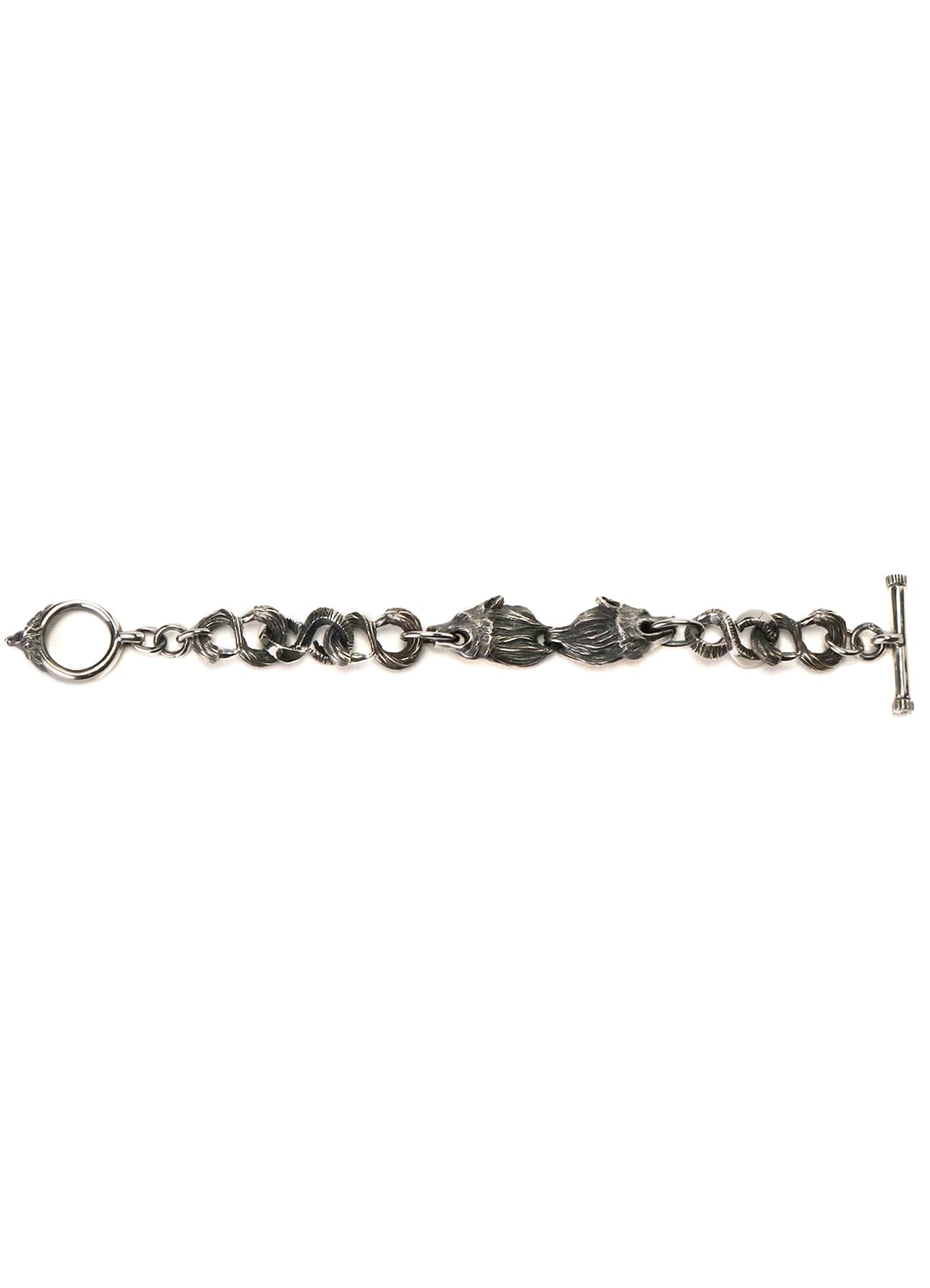 SILVER 950 WOLF BRACELET(FREE SIZE Silver): GOTHIC YOHJI YAMAMOTO