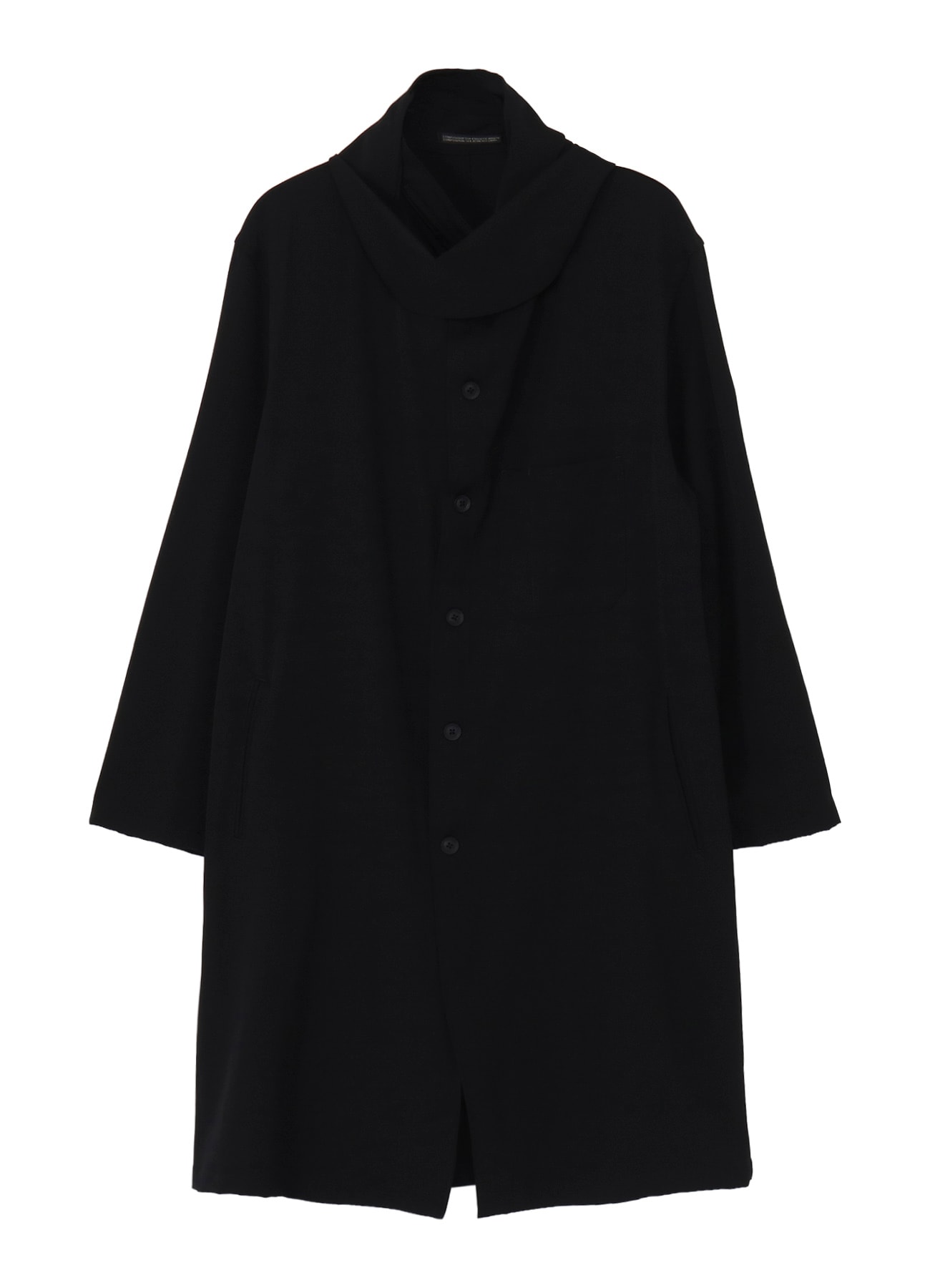 WOOL GABARDINE STOLE COAT(S Black): Yohji Yamamoto POUR HOMME｜THE