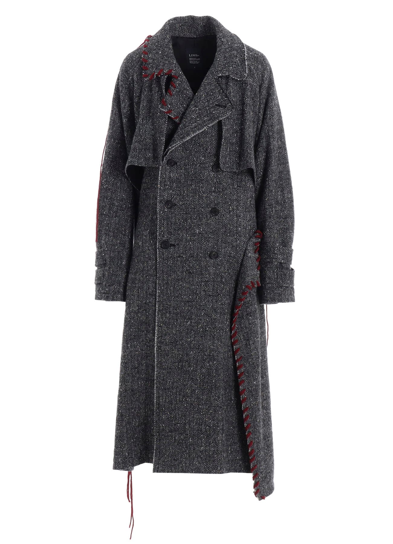 NEP TWEED BACK DRAPE TRENCH COAT(S Gray): LIMI feu｜THE SHOP YOHJI