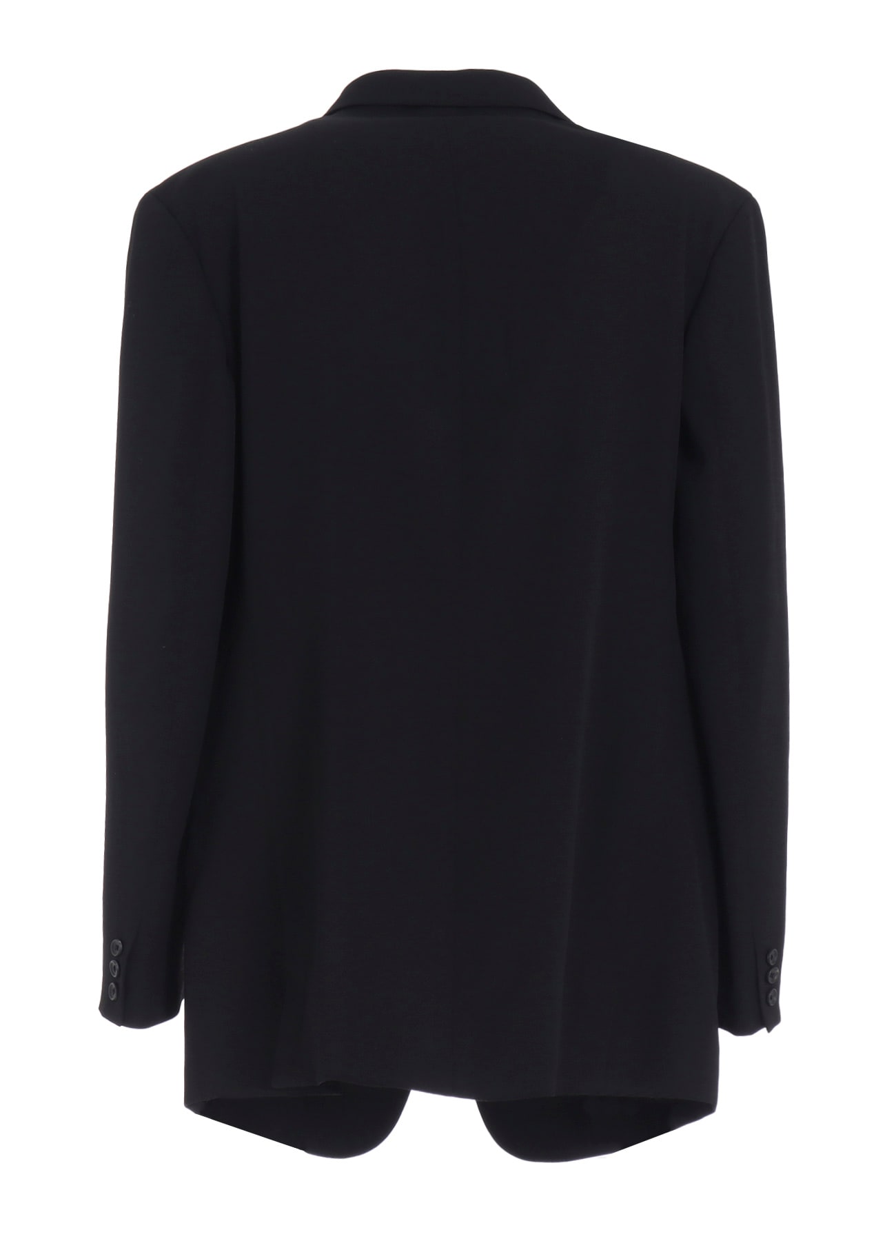 WOOL GABARDINE LEFT AND RIGHT CHANGE POCKET JACKET(S Black): Y's