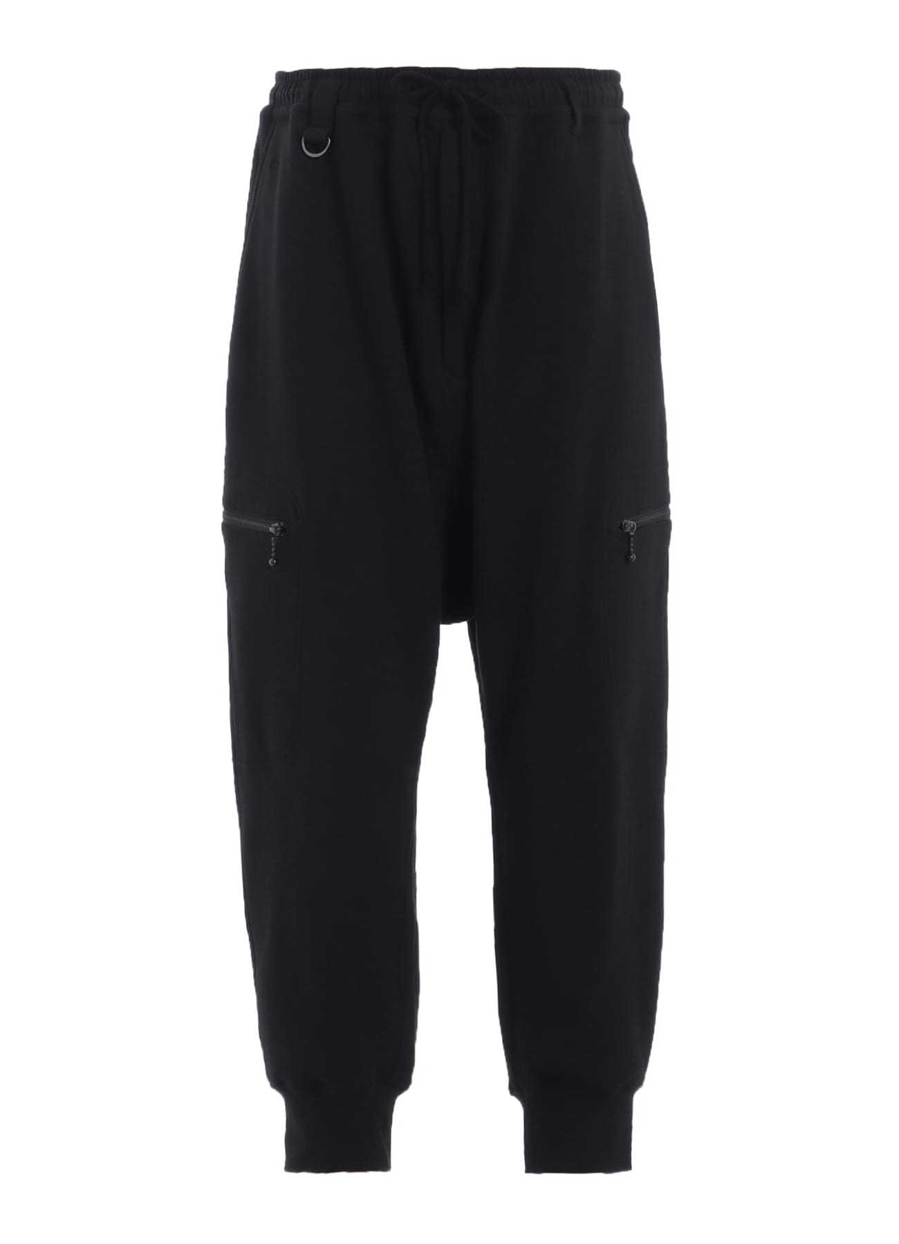 FRENCH TERRY RIBBED HEM SAROUEL PANTS(M Black): S'YTE｜THE SHOP