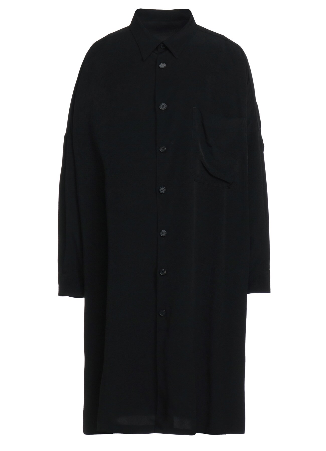 CREPE DE CHINE BACK YOKE ZIP COAT(M Black): S'YTE｜THE SHOP YOHJI