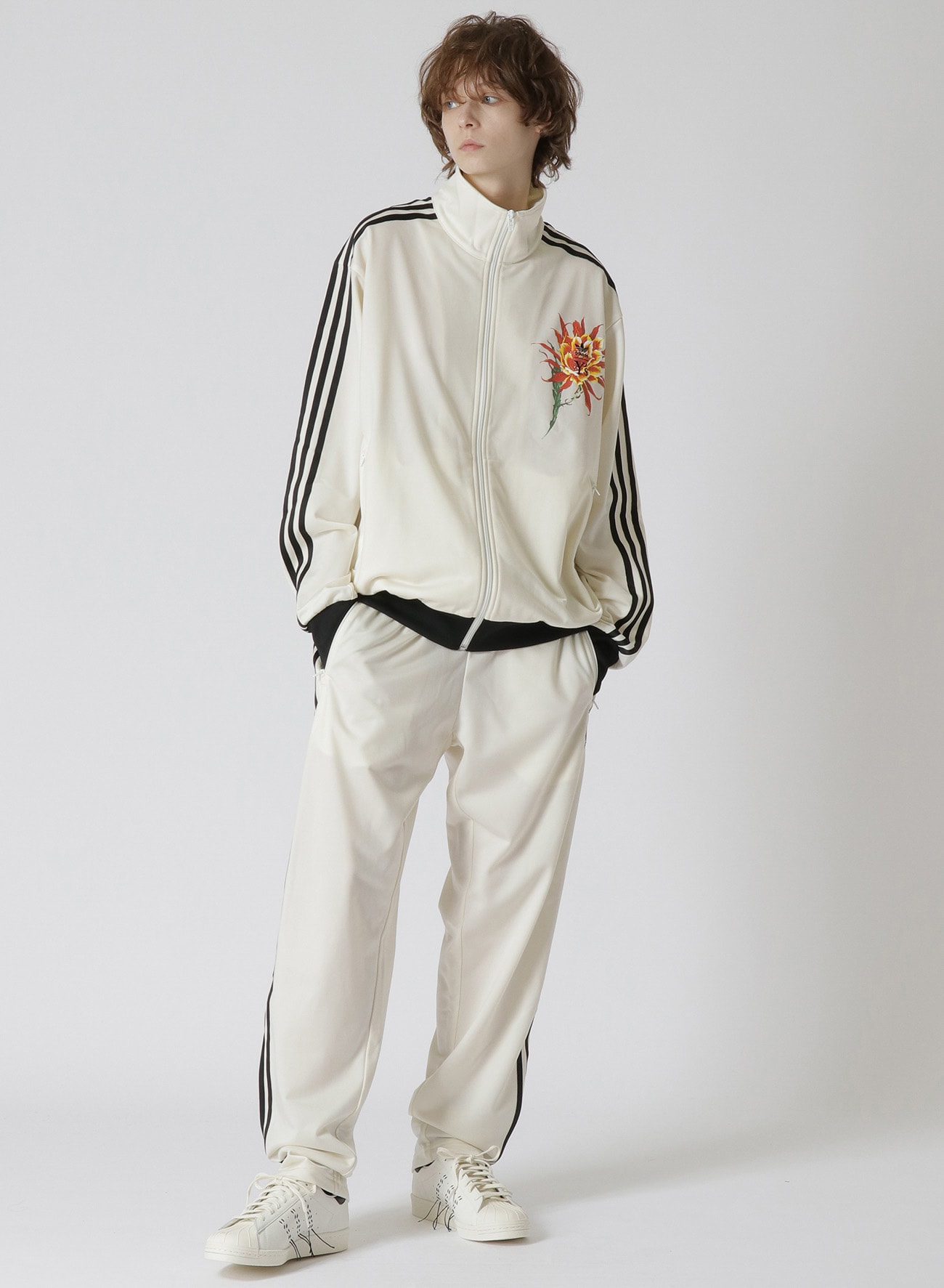 Y's x adidas]CACTUS FLOWER TRACK PANTS(XS Off White): Y's｜THE