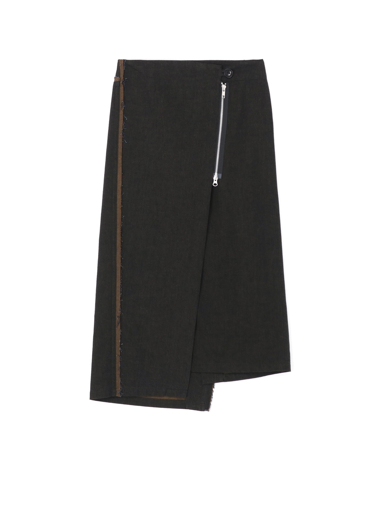 10oz DENIM PANELLED WRAP SKIRT(XS Black): Vintage 1.1｜THE SHOP