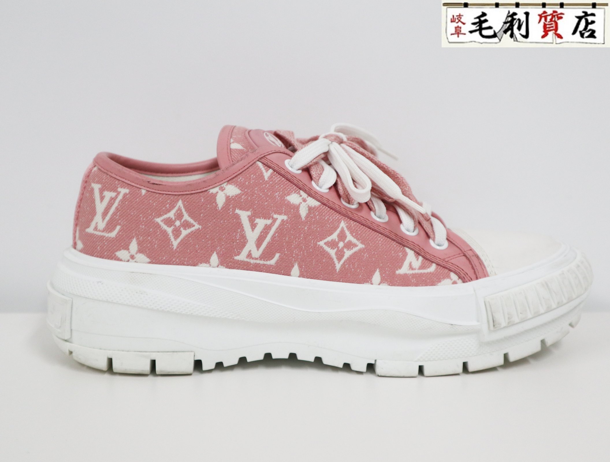 美品】お買得品Louis Vuitton スニーカーピンク34 21.5センチ