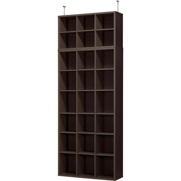 幅89.3cm]書棚グレン上置セット（BS1890DBR/US900DBR) 【1年保証
