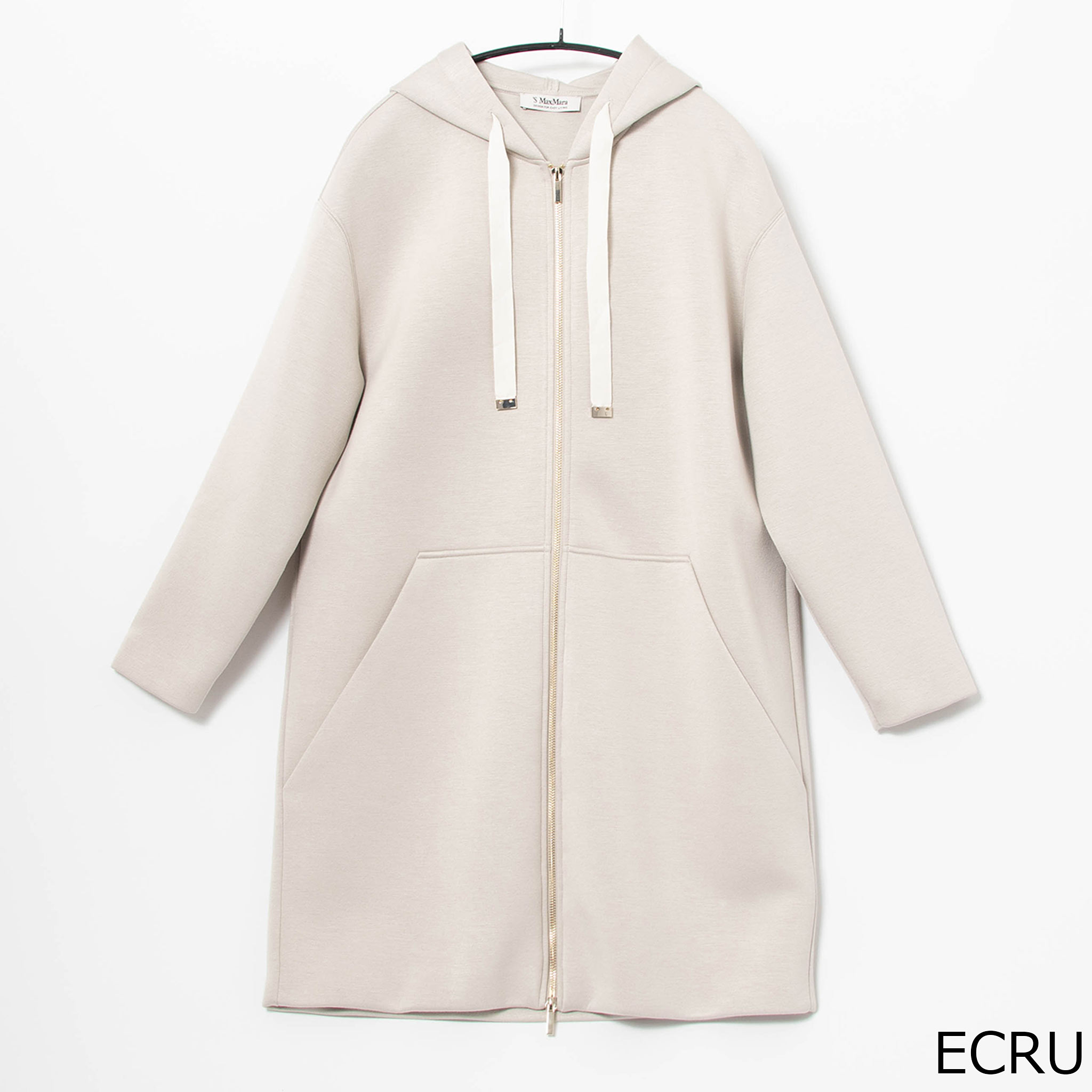 美品 Max Mara レインコート ロングコート グレー フード ベルト付き