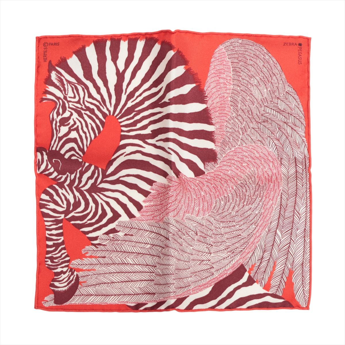 HERMES カレ45 ZEBRA PEGASUS ゼブラペガサス プチカレ HERMES カレ45