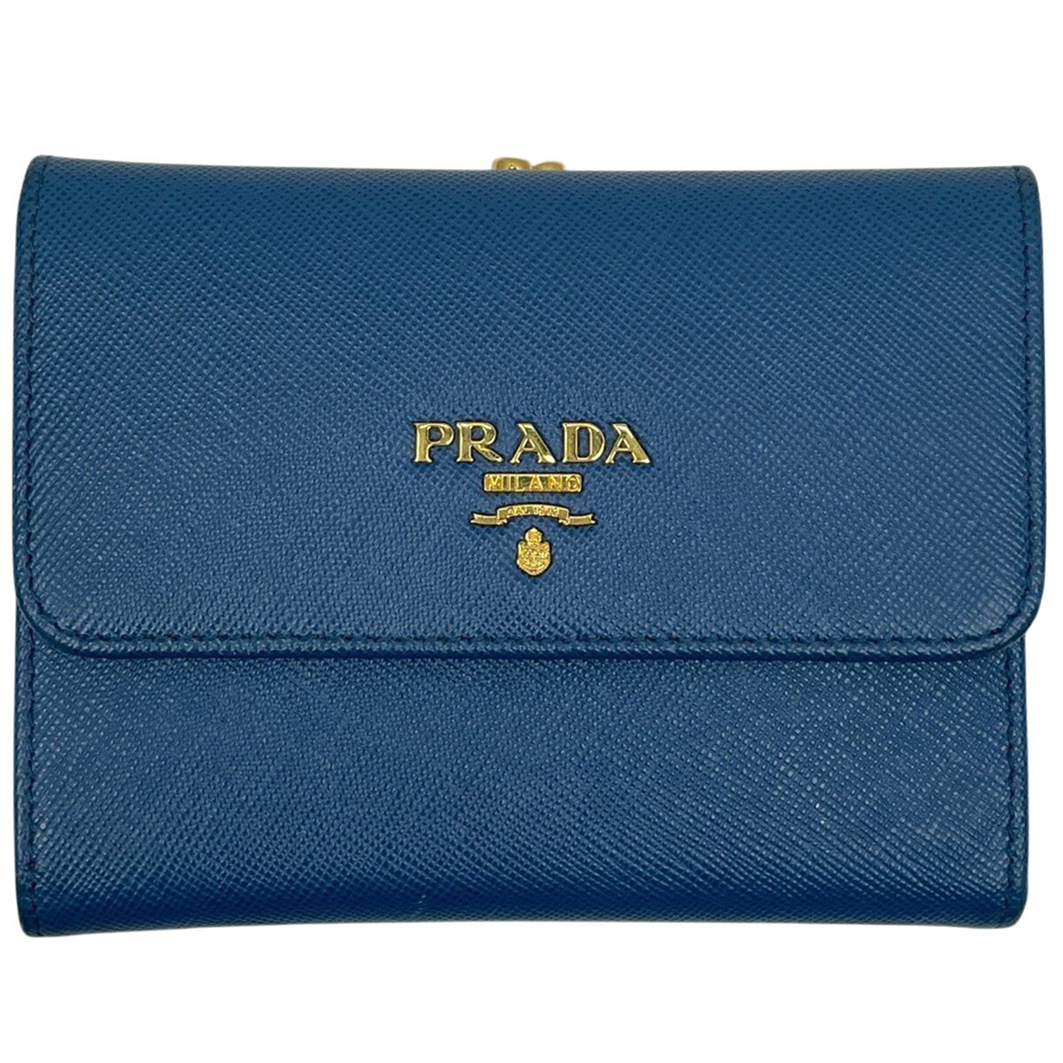 楽天市場】プラダ prada 二つ折り財布 blueの通販