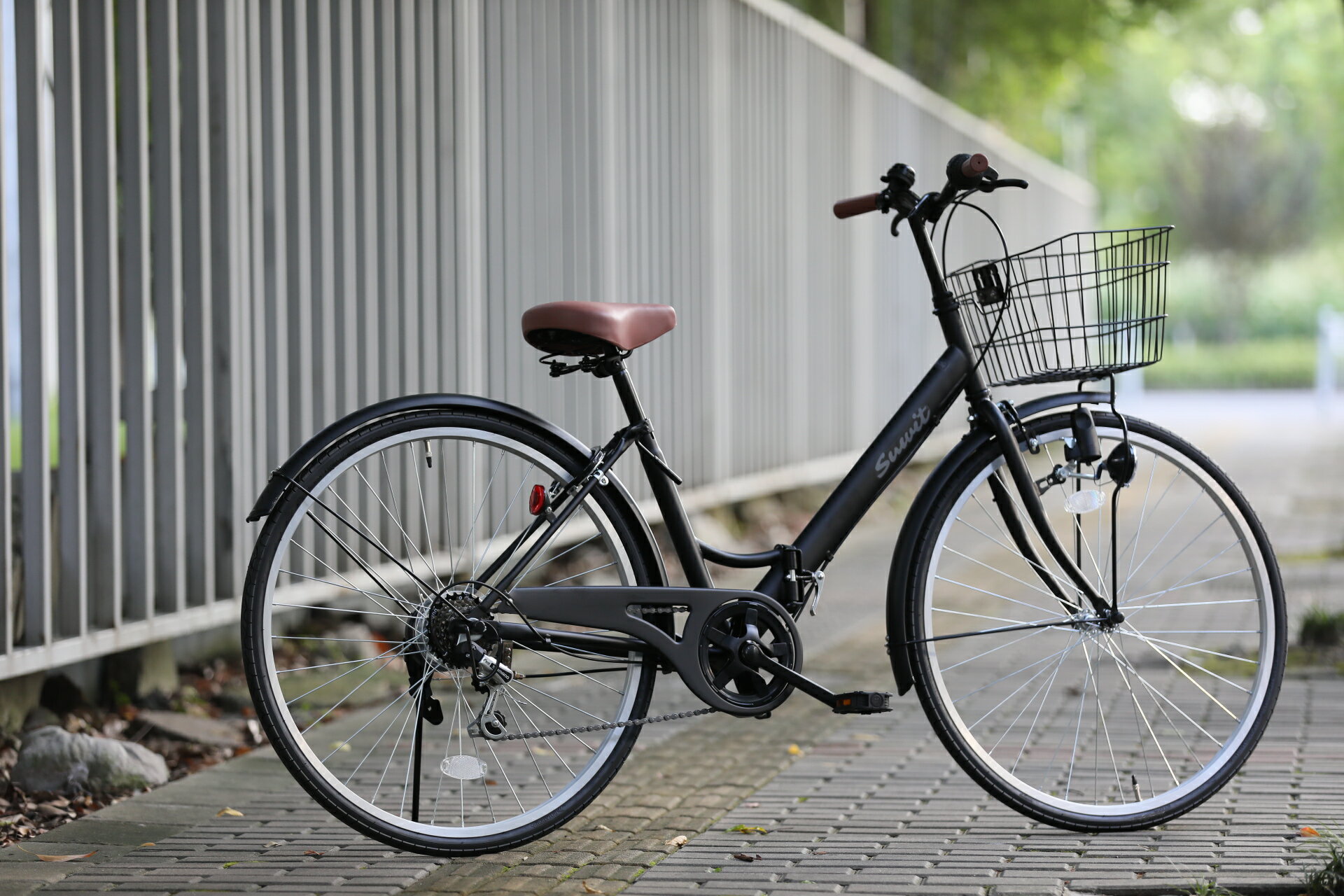 みき 街乗り用自転車 26インチ カゴ/鍵/オートライト/6段変速付 楽天