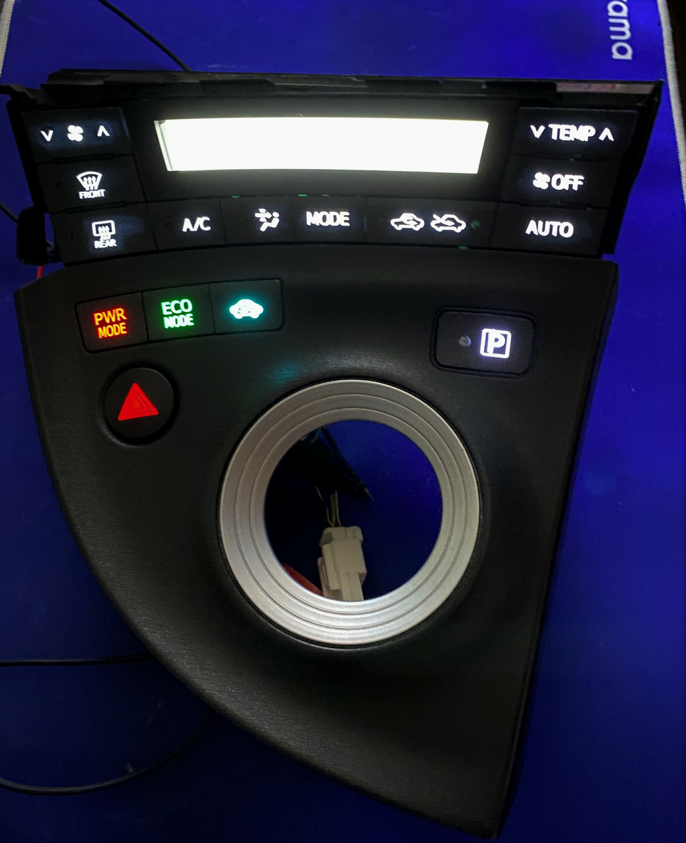 自動色変化仕様】ZVW30 プリウス 後期 エアコンパネル LED打ち替え t