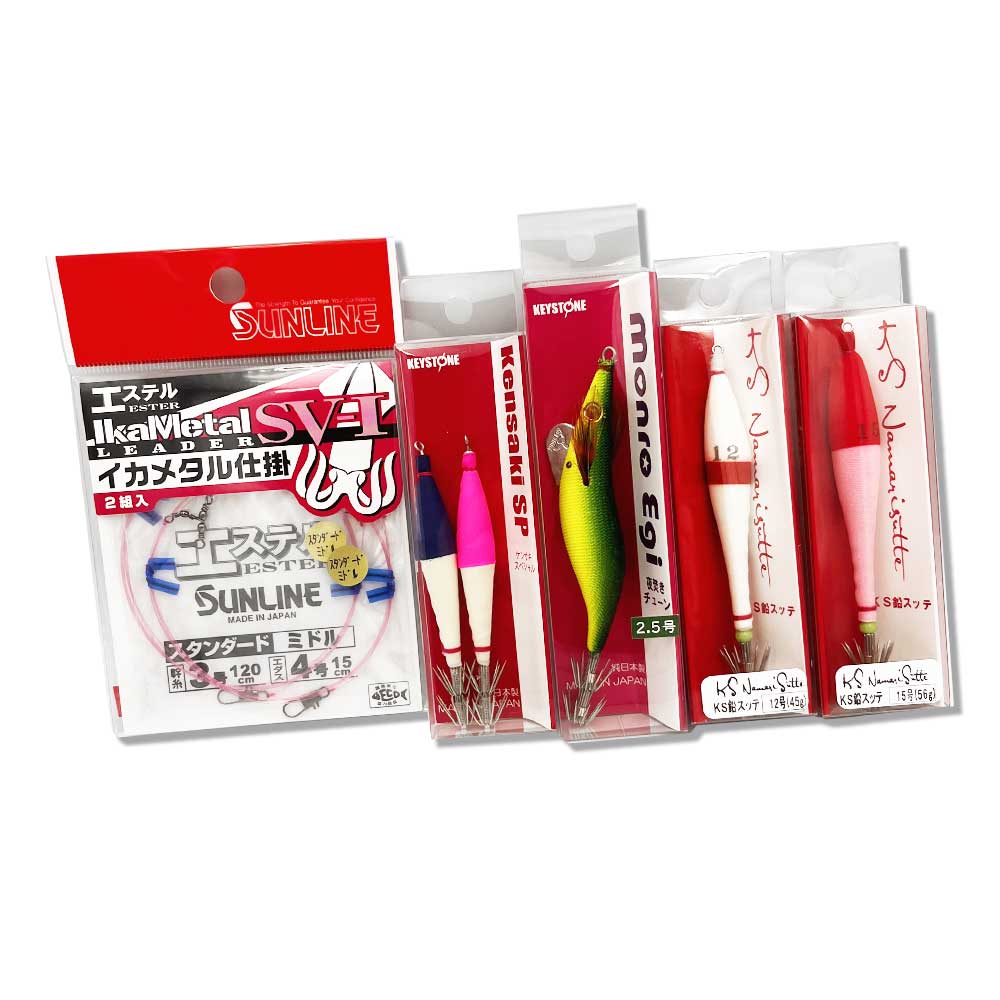 イカメタル5〜30号 30個セットケース付き