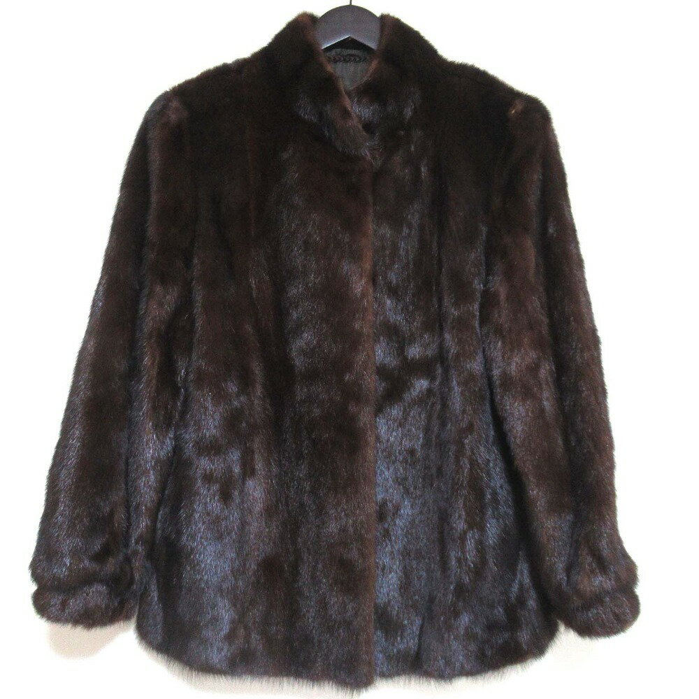 毛並み美品▽EMBA MINK エンバ ブラッククロス グラデーションミンク