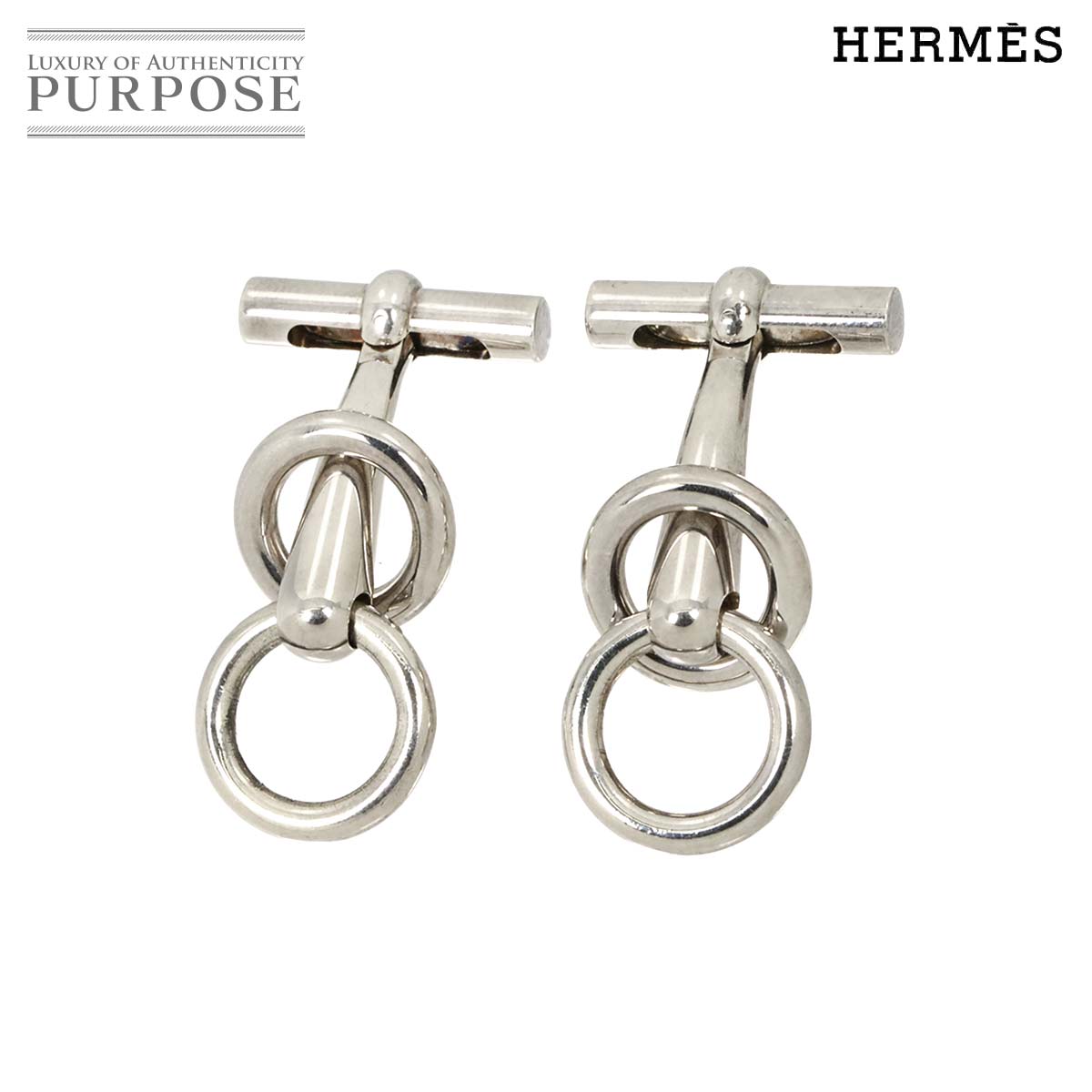 エルメス Hカフスボタン2530 極美品☆HERMES エルメス Hロゴ カフス